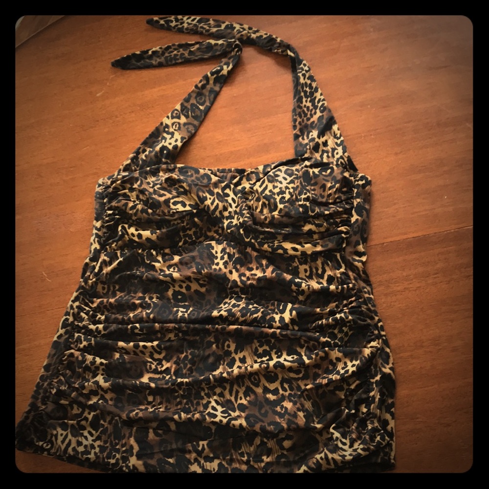 Animal print tankini size 16
